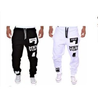 Calça De Moletom Jogger Estampada Moletom Masculina Slim New York Pronta Entrega