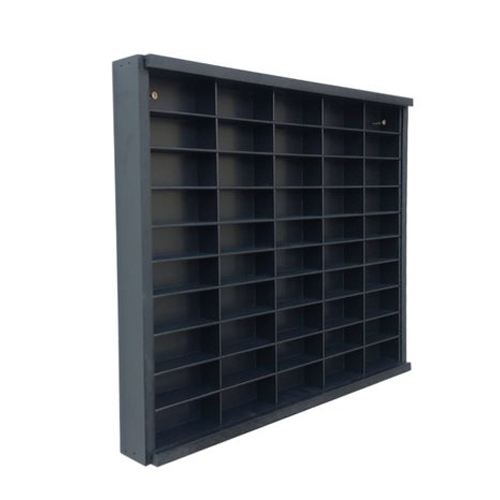 Expositor para 50 nichos na escala  1:64 PRETO com tampa em acrílico