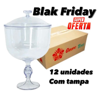 12 Taça Sobremesa c/ Tampa 1,25L NATAL 2025  BLACK FRIDAY em Oferta na Shopee