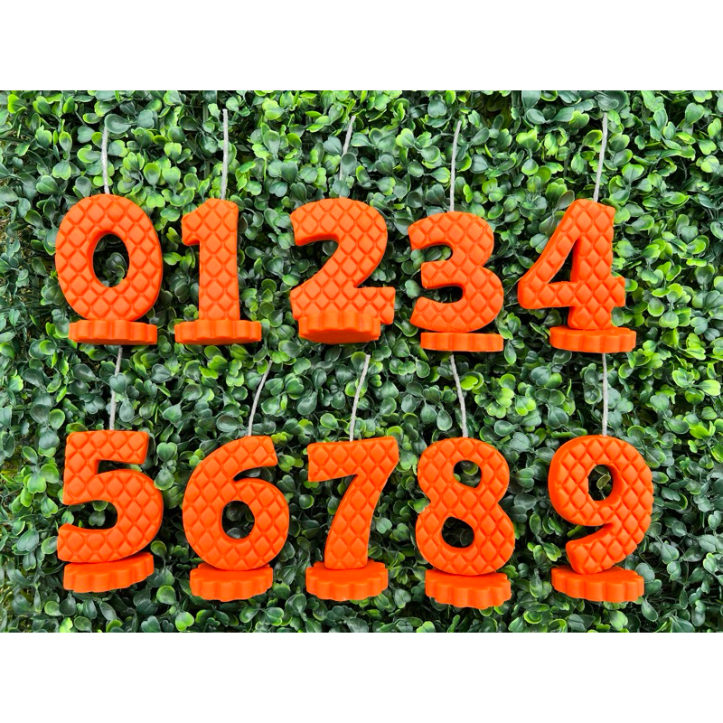 Vela Laranja - Disponível 0,1,2,3,4,5,6,7,8 e 9 em Oferta na Shopee