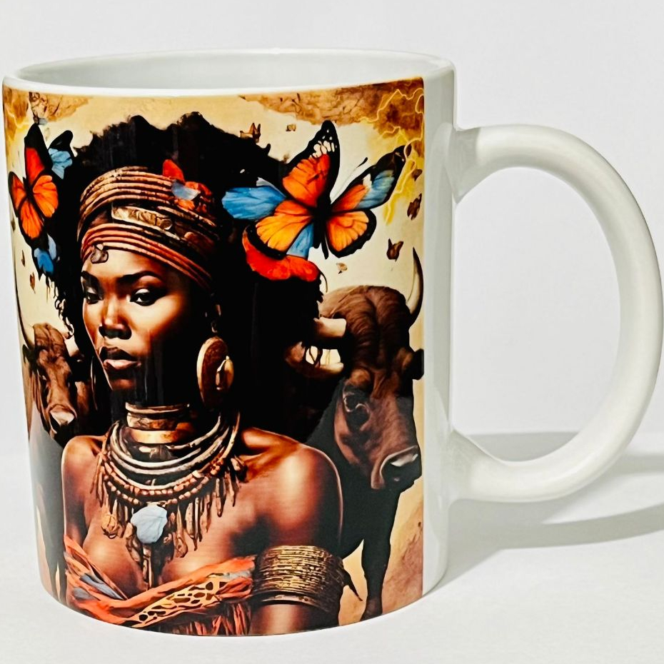 CANECA ORIXÁ OYA IANSÃ UMBANDA CANDOMBLÉ PORCELANA 325ML