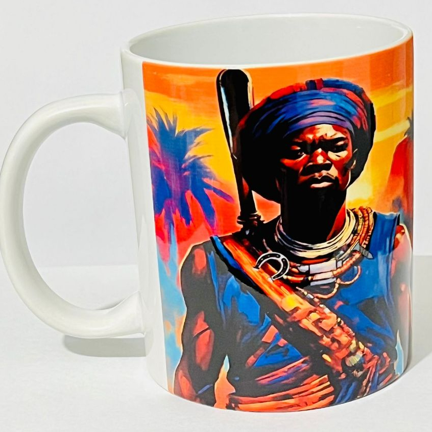 CANECA OGUM ORIXÁ UMBANDA CANDOMBLÉ PORCELANA 325ML