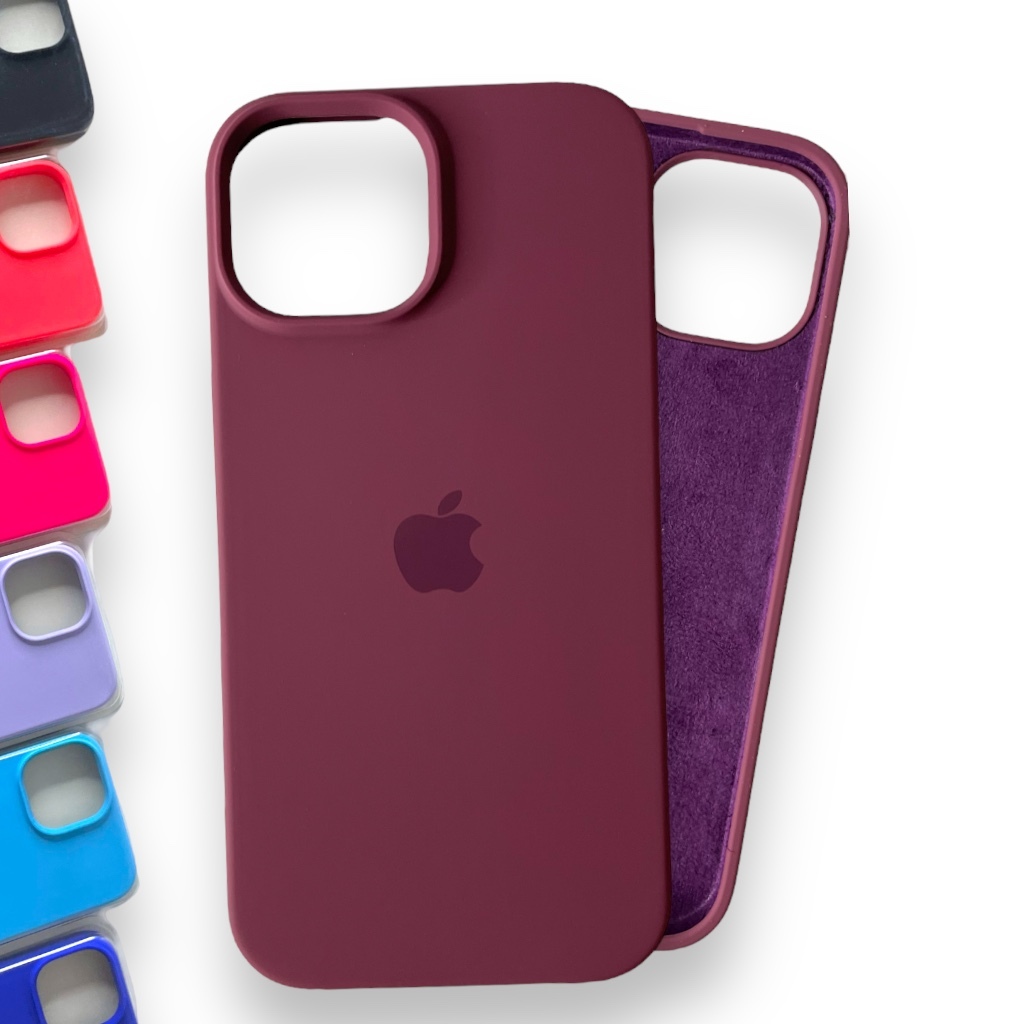Capa Capinha Case P/ iPhone 15 Silicone Aveludada