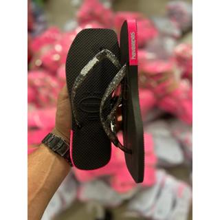 Chinelo Feminino bico quadrado Havaianas Blogueira Básico Tradicional Glitter Confortável Feminina Casual lançamento premium envio rápido