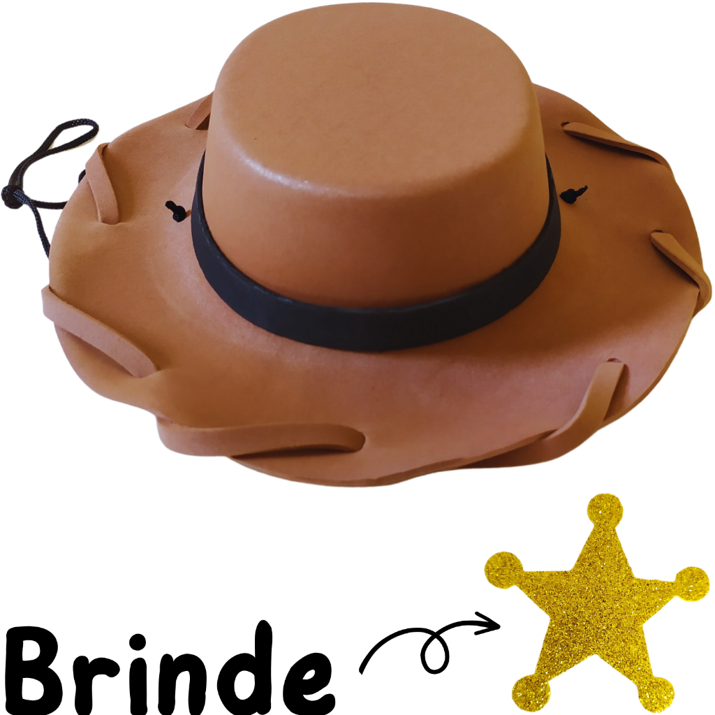 Chapéu EVA Woody Infantil Mesversário Festa Toy Story Estrela em Oferta na Shopee