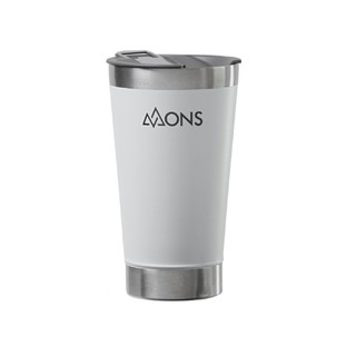 COPO TERMICO MONS EM AÇO INOX COM TAMPA - 473ML - BRANCO em Oferta na Shopee