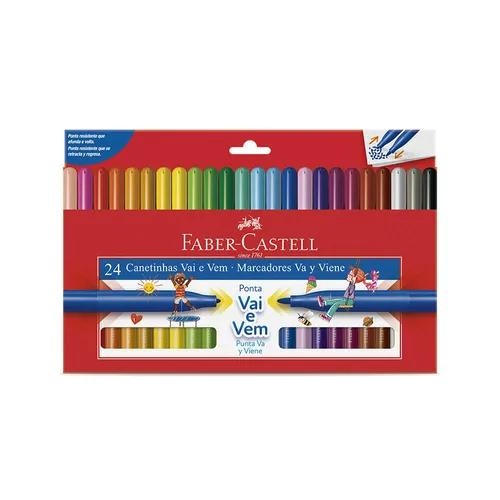 Canetinha Ponta Vai e Vem 24 Cores Faber Castell: Onde Comprar | BuscaProdutos