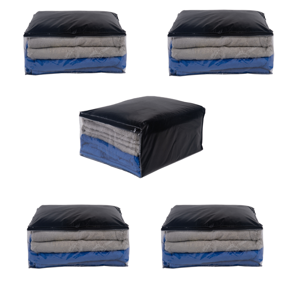 5 Sacos Organizador 45 x 35 x 20 Edredom Roupas Reutilizável Anti Mofo
