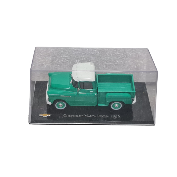 1956 CHEVROLET MARTA ROCHA PICKUP CHEVROLET COLLETION - IXO 1:43 CASE ACRÍLICO.