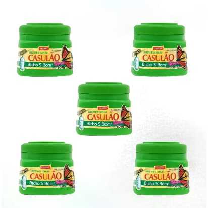 Kit Casulão Com 5 Unidades De 500g Cada Creme De Tratamento Bicho Da Seda