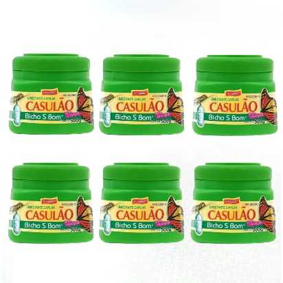 Kit Com 6 Casulão De 500g Cada Creme De Tratamento Bicho Da Seda