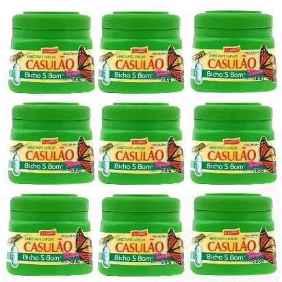 Kit Com 9 Casulão De 500g Cada Creme De tratamento Bicho Da Seda