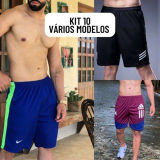 Kit 5/10 Short Masculino Esportivo Treino Atacado Promoção