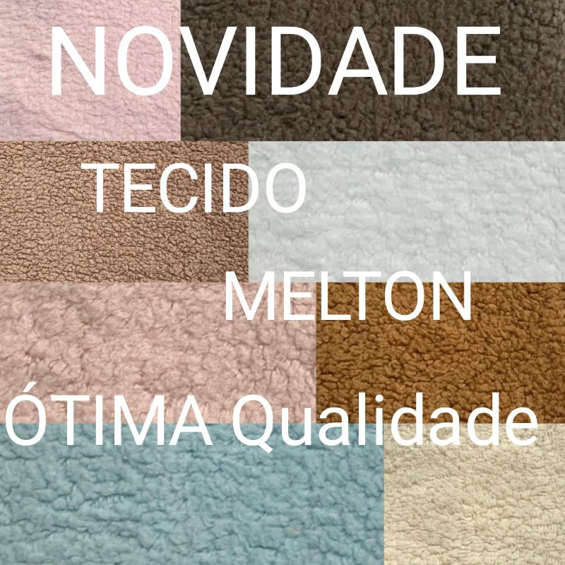 NOVIDADE !! TECIDO MELTON - 84% ALGODÃO 16% POLIÉSTER - 1m x 1,80m em Oferta na Shopee
