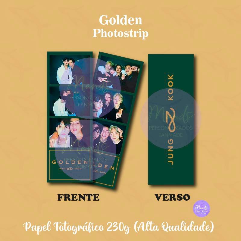 Golden Kit - Chaveiro/ Photostrip/ Photocard (Ler Descrição) em Oferta na Shopee