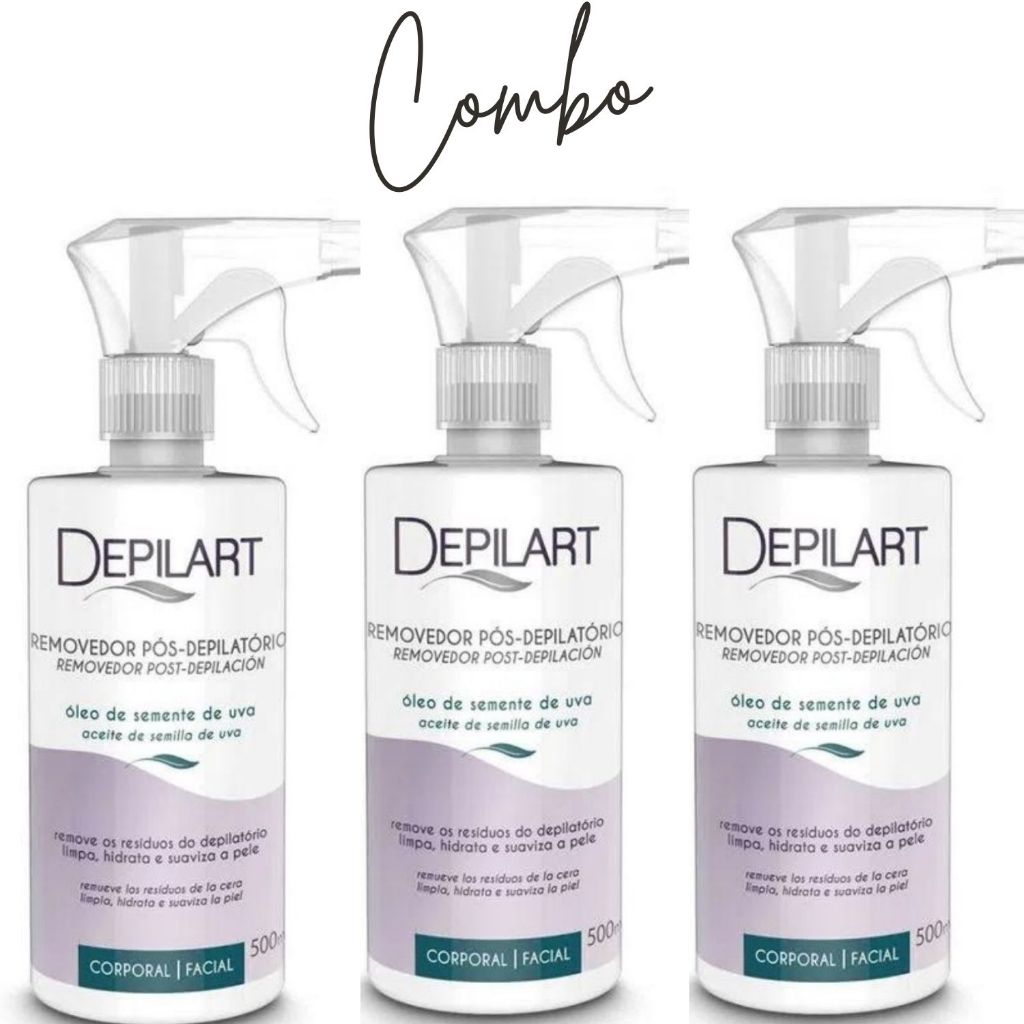 3 Removedor Pós Depilatório Óleo de Semente de Uva Depilart