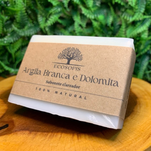 Sabonete Clareador de Argila Branca e Dolomita Natural em Oferta na Shopee