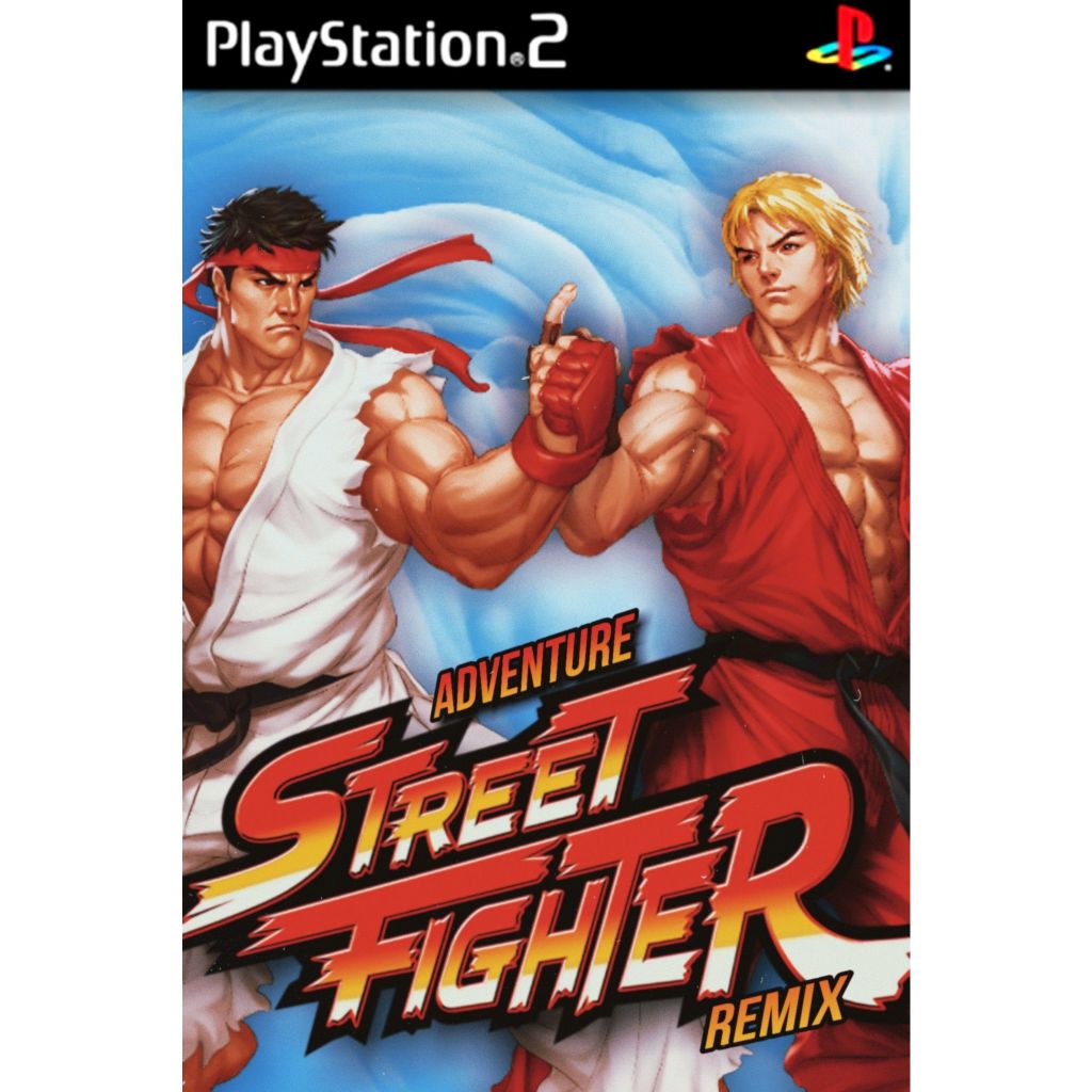 Adventure Street Fighter Remix - Playstation 2 DVD Jogo Beat in Up