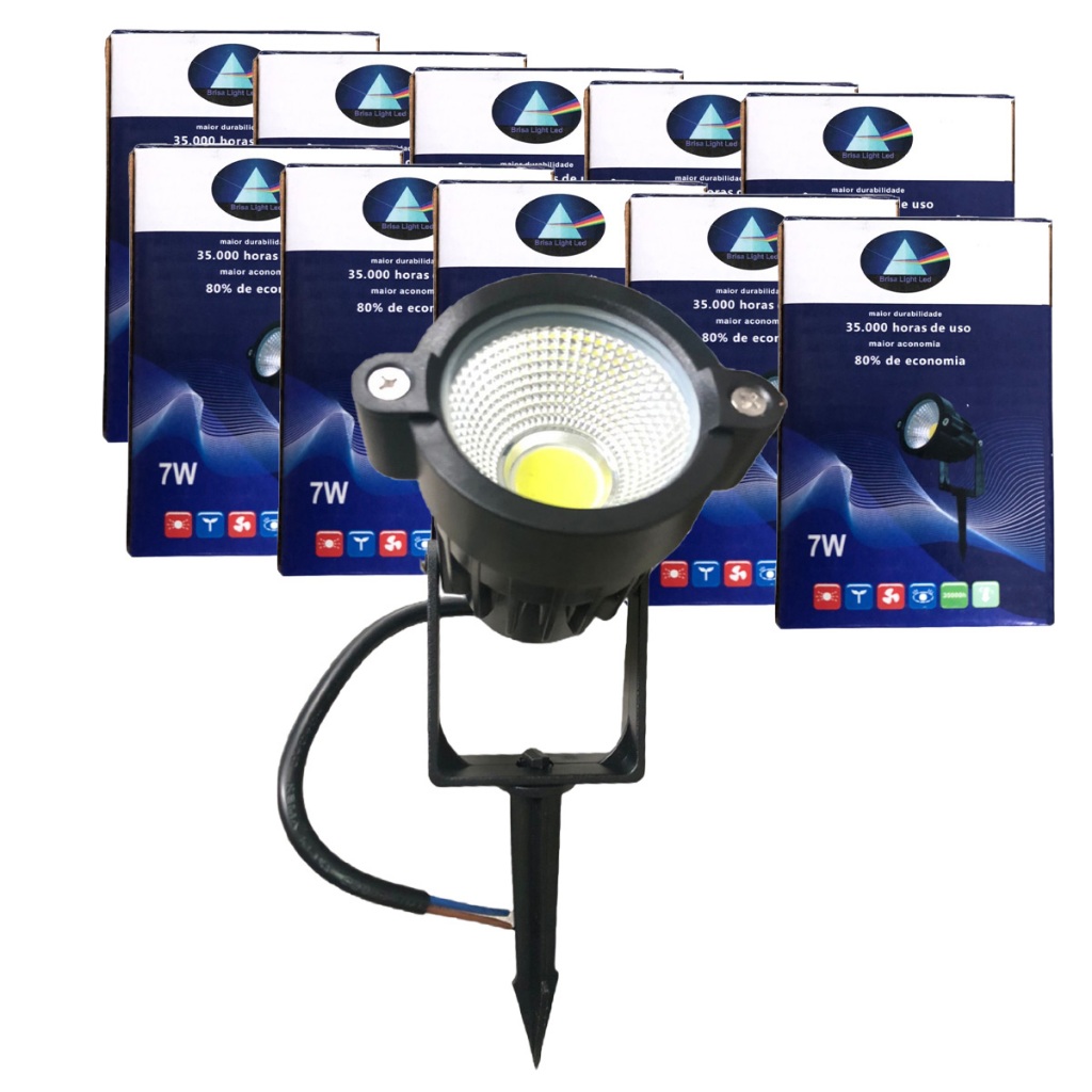 Kit 20 LUMINARIA ESPETO 7w 9w 15w JARDIM Luzes árvores jardim paisagístico, luzes árvores holofotes