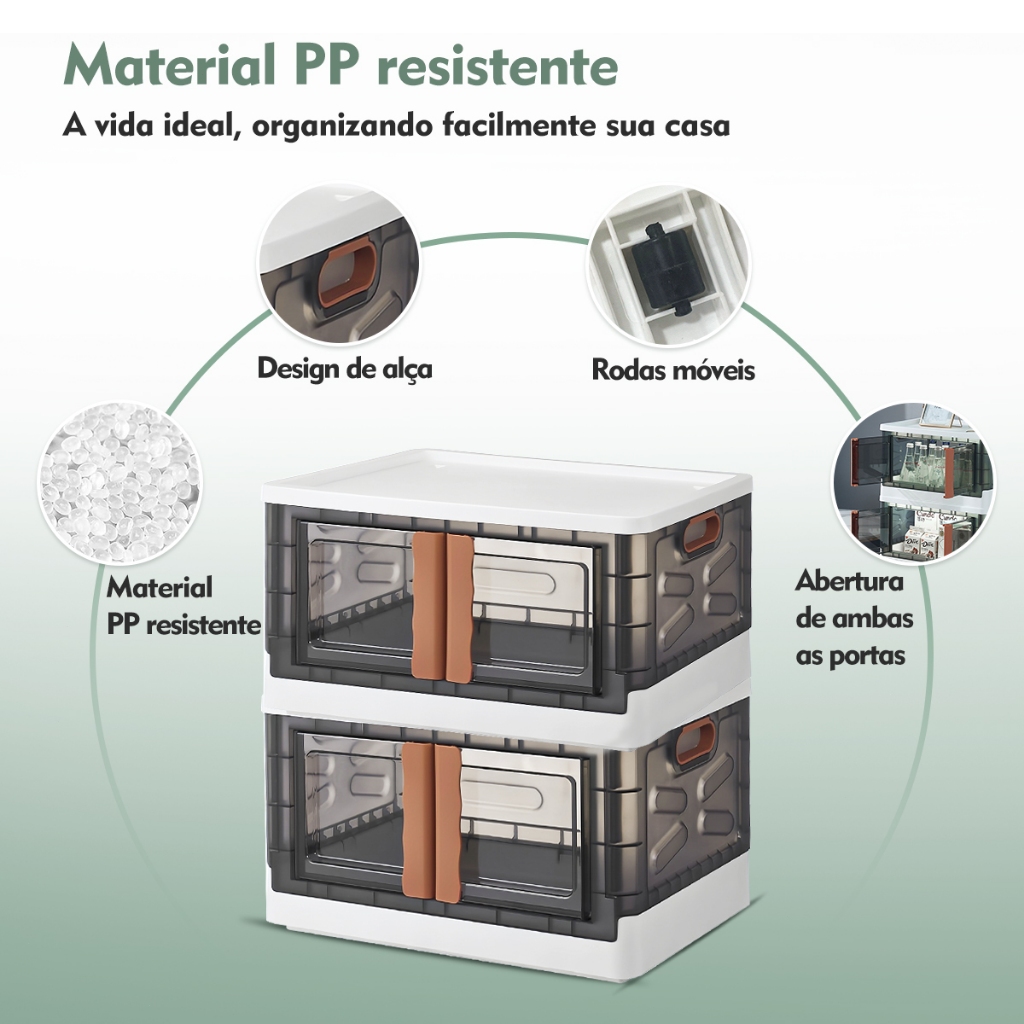 caixa organizadora com rodinhas armário dobrável organizador de roupas caixa organizadora empilhavel caixa de armazenamento dobrável polia multi-camada caixa de armazenamento