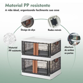 caixa organizadora com rodinhas armário dobrável organizador de roupas caixa organizadora empilhavel caixa de armazenamento dobrável polia multi-camada caixa de armazenamento