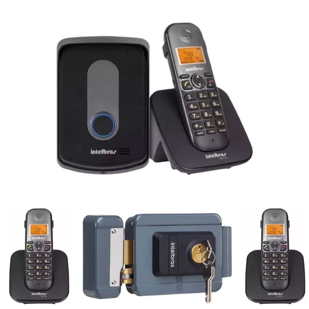 Interfone Sem Fio Intelbras 2 Ramais E Fechadura Intelbras