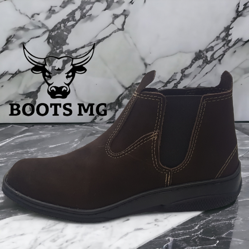 Bota Botina Masculina Sapato Social Couro Legitimo Camurça Nobuck Cano Curto Masculina Feminina Luxo