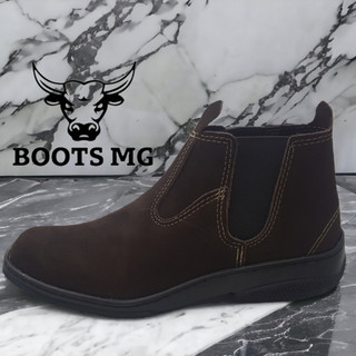 Bota Botina Masculina Sapato Social Couro Legitimo Camurça Nobuck Cano Curto Masculina Feminina Luxo