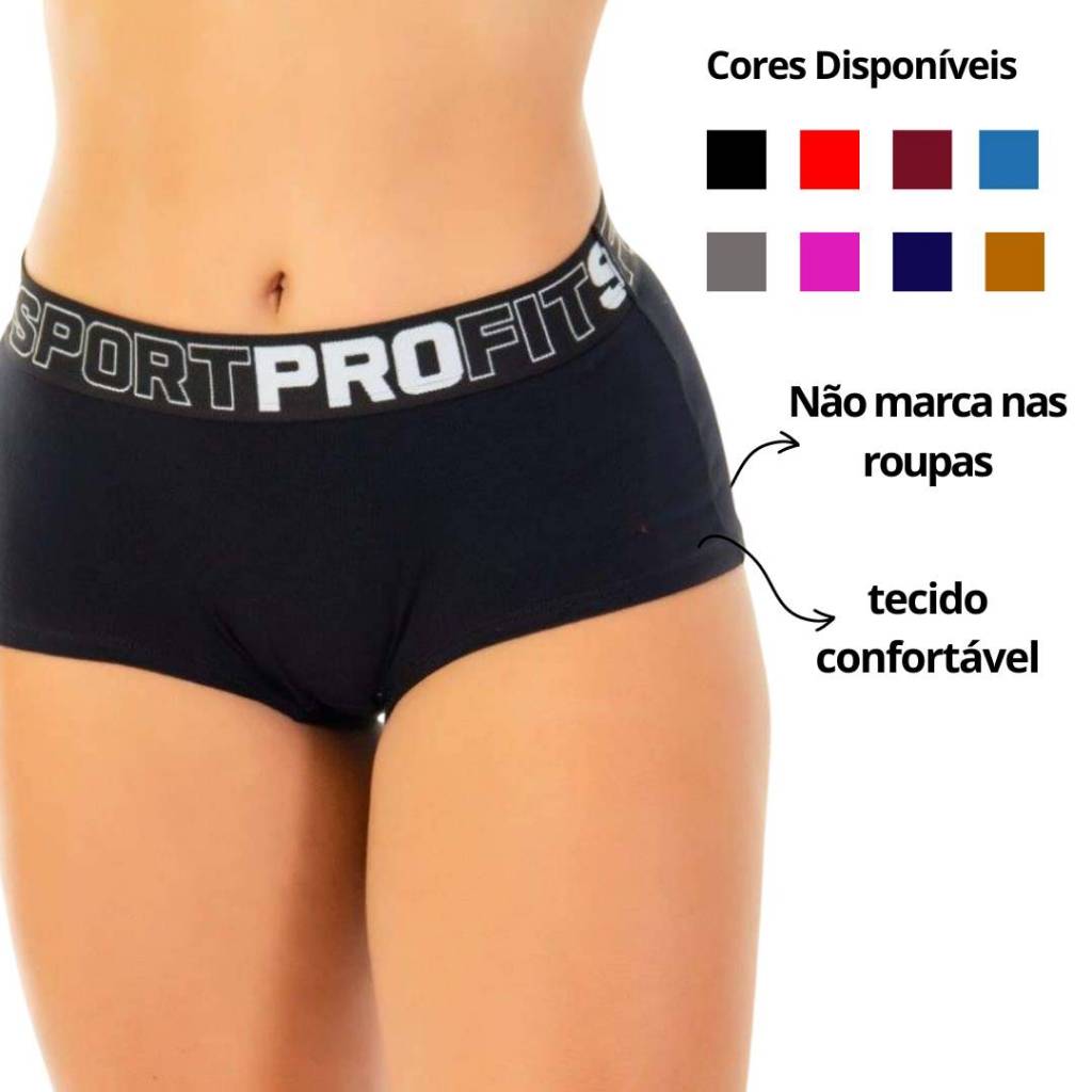 Calcinha Shortinho Box Boxer Algodão Confortável  E Não Marca na Roupa em Oferta na Shopee