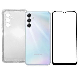Capa Capinha Case Para Galaxy M34-5G Transparente Anti-Shock + Película 3D