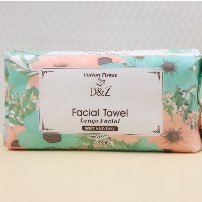 Lenço Facial D&Z Wet And Dry Cotton Tissue Facial Towel Limpeza De Pele