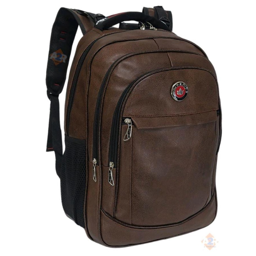 Mochila De Couro Masculina Feminina Grande Impermeável Trabalho Faculdade Escola Qualidade