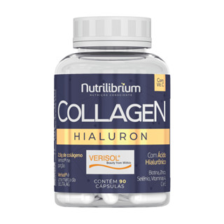 Colágeno Hidrolisado Verisol Ácido Hialurônico Biotina Vitamina C 90 Cápsulas Nutrilibrium