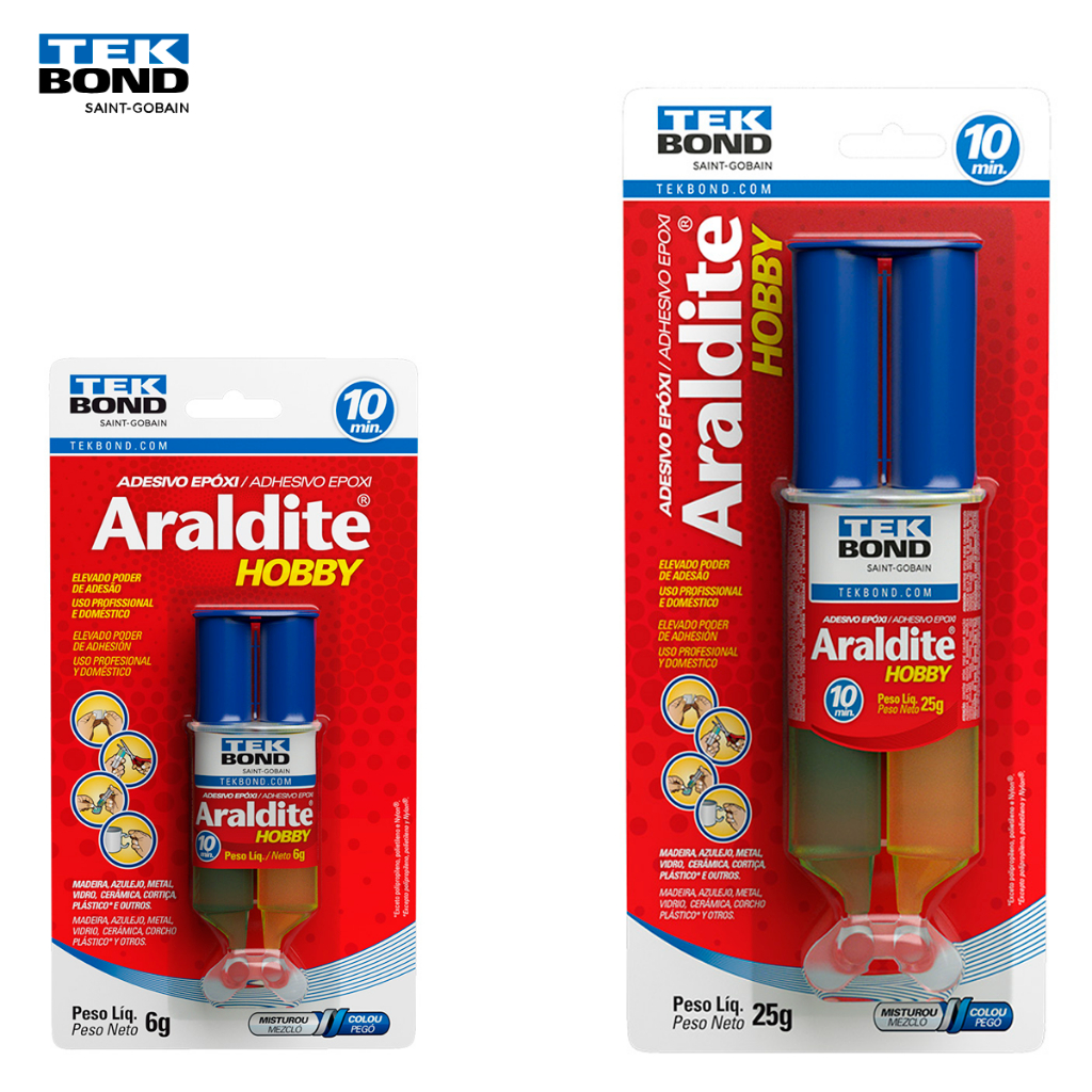 Adesivo Araldite Hobby Seringa 6G Ou 25G Tek Bond Uso Profissional Doméstico em Oferta na Shopee