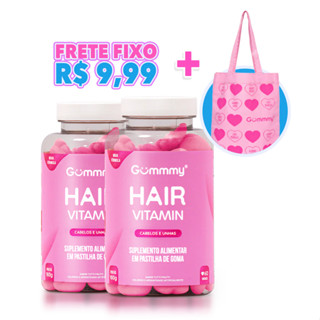 Kit 2 Gummy Hair Vitamin + 1 Ecobag