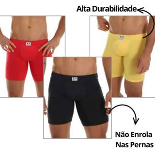 Kit 3 Cueca Ciclista Comprida Embutida Tecido Macio Evita a Assadura e não enrola nas pernas em Oferta na Shopee
