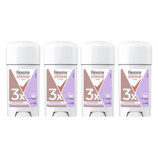 Kit 4un Desodorante Antitranspirante Stick Rexona Clinical Extra Dry - 58g
