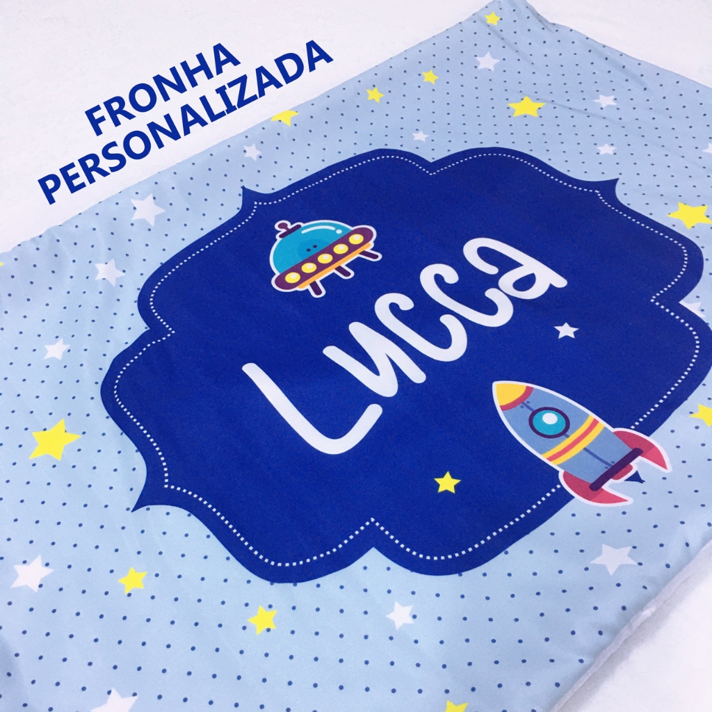 Fronha Infantil Bebê Personalizada Capa Travesseiro Padrão 70x50cm Antialérgico Diversas Estampas