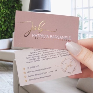 Cartão De Visita Frente e Verso Com Verniz Brilho Total Com Sua Arte