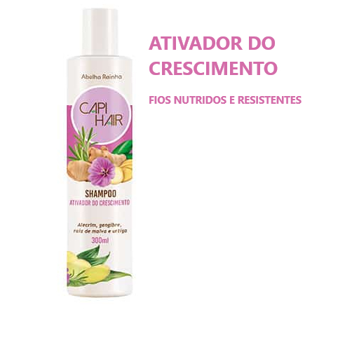 Shampoo Ativador Do Crescimento Capilar -Abelha Rainha 300ml em Oferta na Shopee