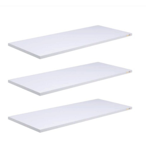 Kit 3 Prateleiras retas Branca - com Suporte invisível decoração sala quarto em Oferta na Shopee