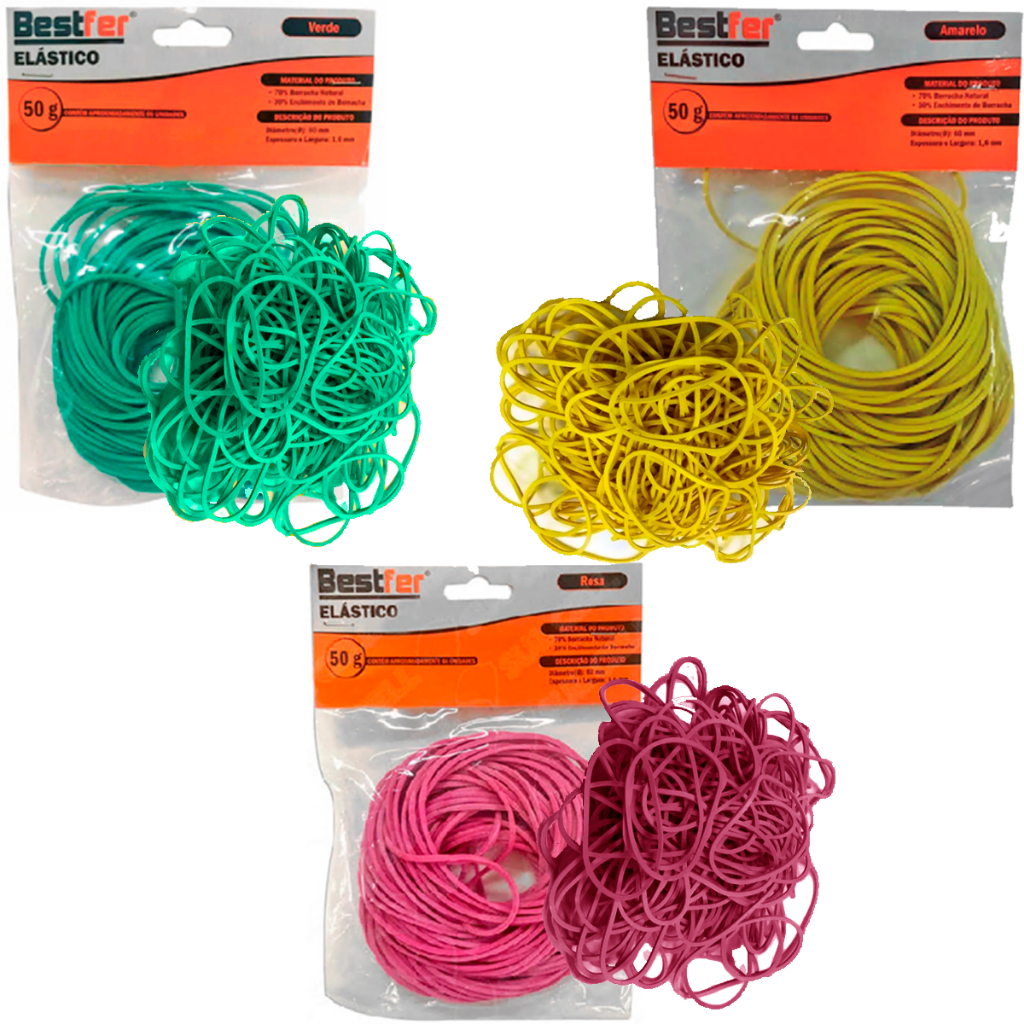 Elástico Latex Liguinha Para Uso Geral Pacote Organizador 50g Várias Utilidades Pamonha Organizar em Oferta na Shopee