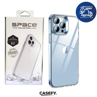 Capinha Space Collection Original P/ Todos Modelos de iPhone Ultra Transparente Anti Impacto