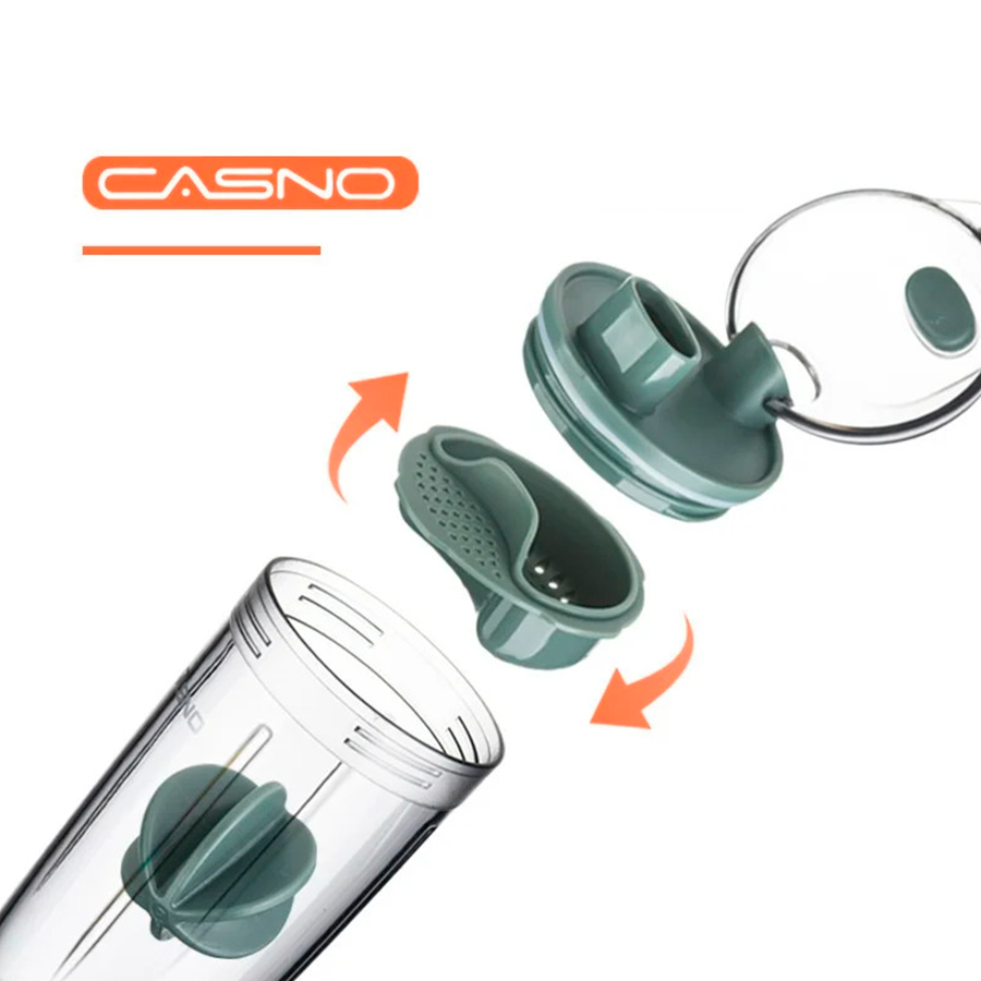Detalhes do Garrafa De Água De Plástico Shaker Esportivo com Tampa De Bola 400Ml