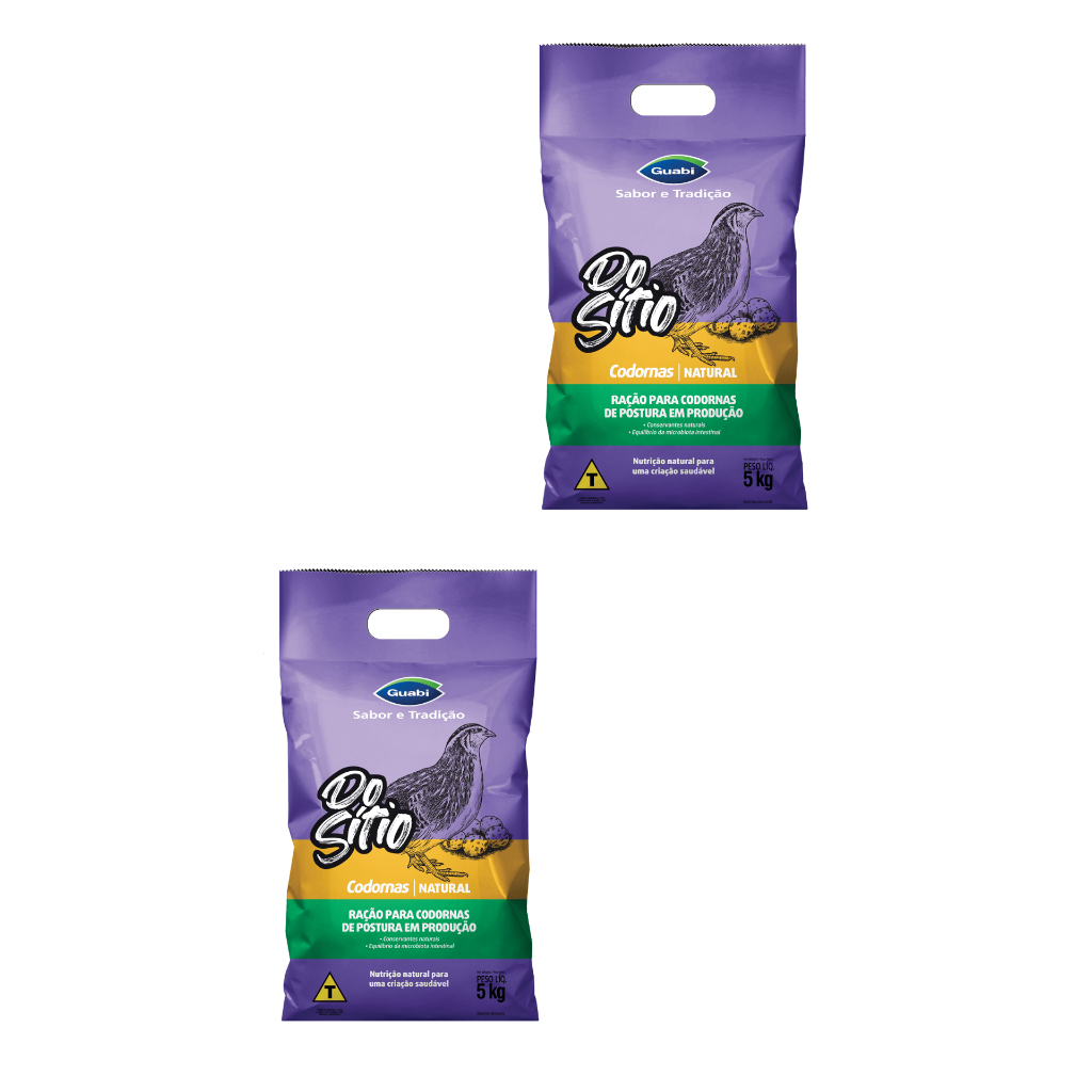 Kit 2 Rações DoSítio Codornas Natural 5 kg