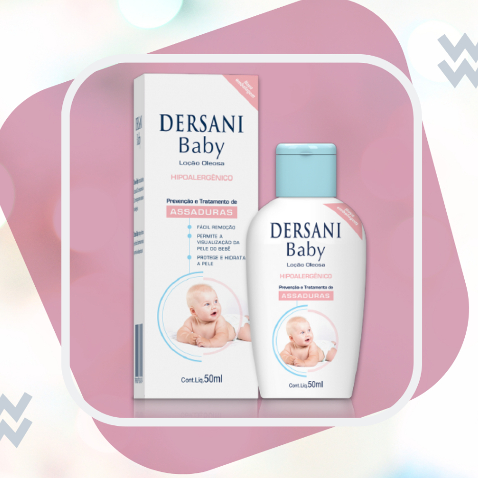 Loção Hidratante Oleosa Infantil Dersani Baby Creme Óleo 50ml Prevenção De Assaduras Hipoalérgico