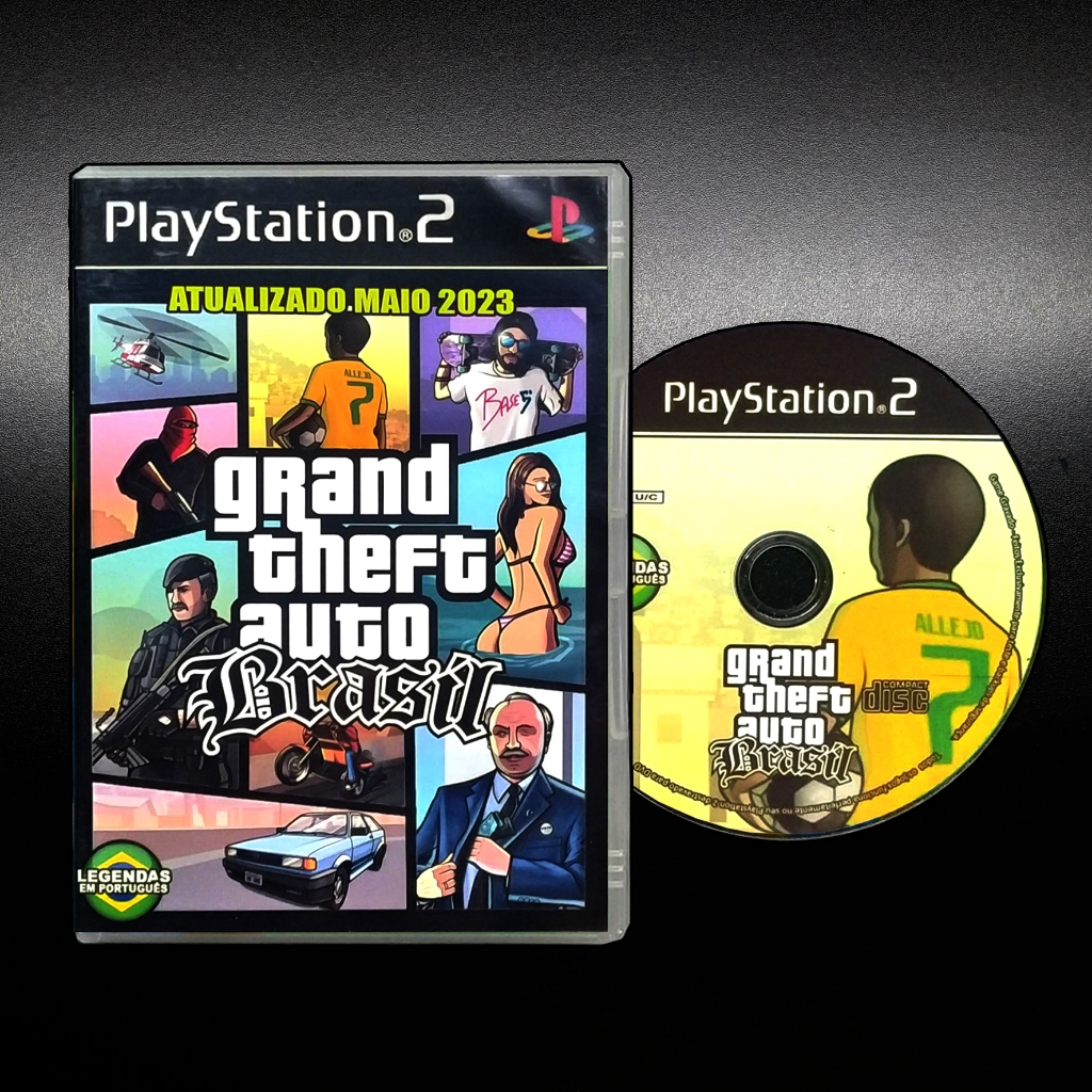 GTA BRASIL 2023 - Carro Brasileiro + Skin + Mod Menu - Game Repro Ps2 / Play 2 Copy Patch Retro