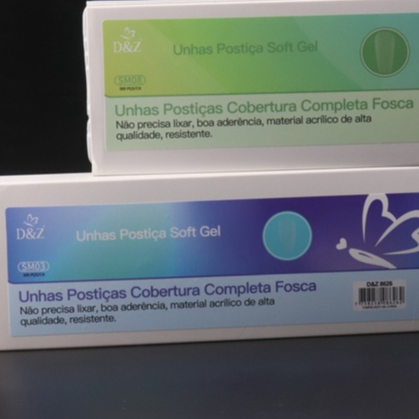 Unha Postiça Soft Gel Acrílica Fosca D&Z Com 300 Unidades