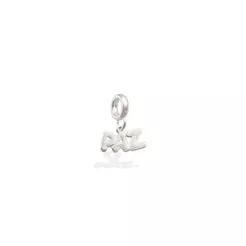 Berloque para Pulseira de Prata 925 Paz Reticulado