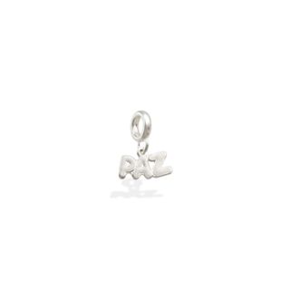 Berloque para Pulseira de Prata 925 Paz Reticulado